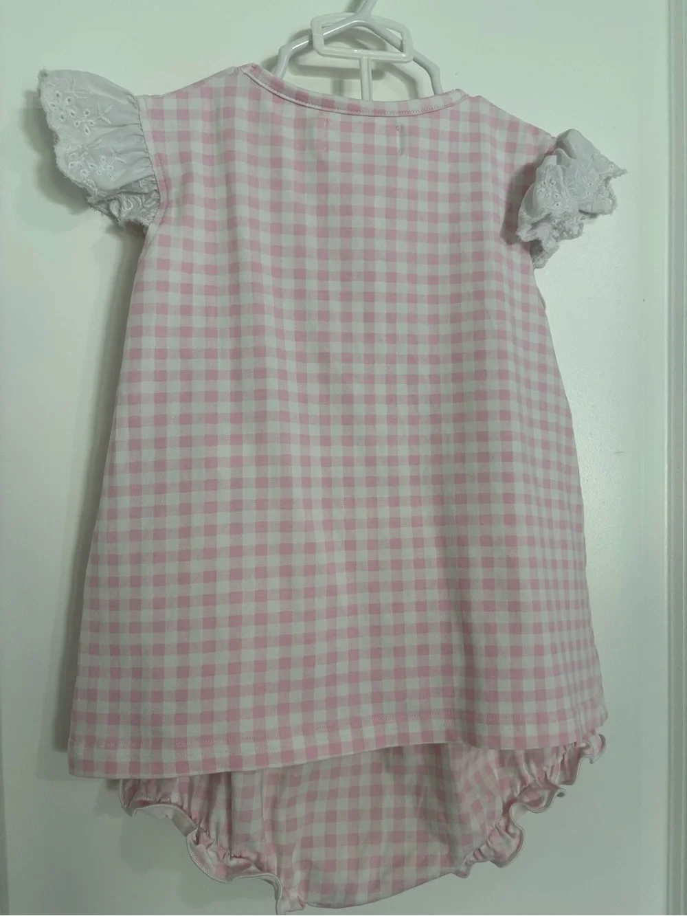 Eliza James Kids 3T Pink Gingham Flower Tunic & Bloomers Set Boutique